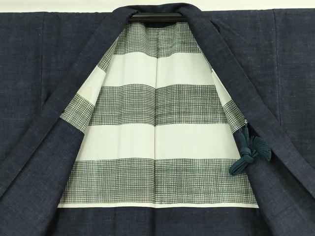 平和屋本店●極上 男性 本場結城紬 重要無形文化財 アンサンブル 杢 逸品 DZAA6193kh5