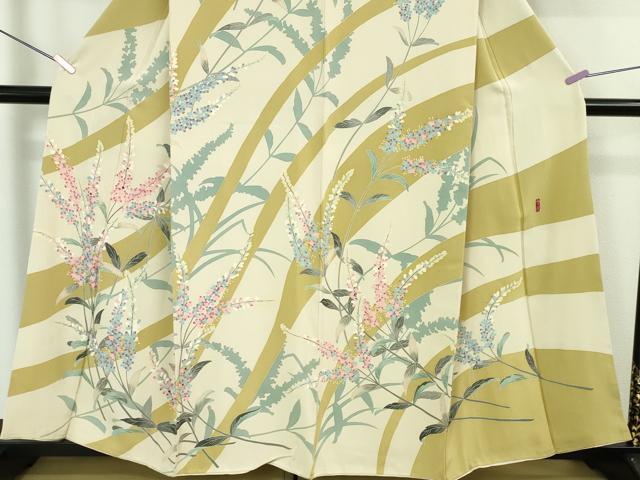 平和屋本店■極上 本加賀友禅作家 宮野勇造 訪問着 草花文 逸品 DZAA6221kh5