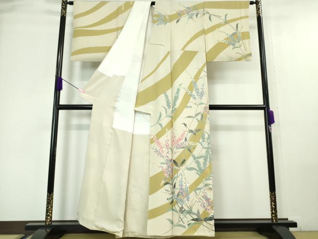 平和屋本店■極上 本加賀友禅作家 宮野勇造 訪問着 草花文 逸品 DZAA6221kh5