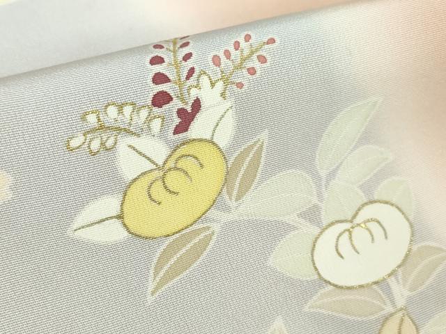 平和屋本店■極上 創業460年・千總 訪問着 駒刺繍 吉祥花文 暈し染め 一斤染色地 金彩 逸品 DZAA6230kh5