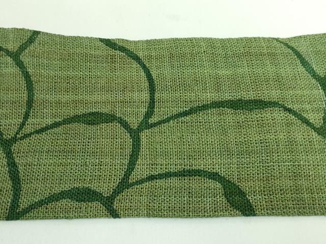 平和屋本店■極上 夏物 八寸名古屋帯 科布 青海波 逸品 DZAA6296kh5