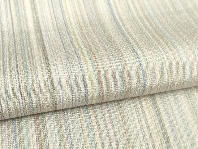 平和屋本店■極上 本塩沢 やまだ織 200色 単衣 原沢キヨ作 証紙付き 逸品 未使用 DZAA6359kh5