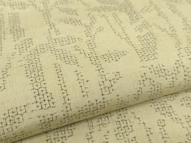 平和屋本店●極上 結城紬 80亀甲 笹竹文 逸品 未使用 DZAA6369kh5