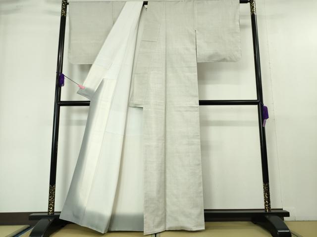平和屋本店■極上 本場大島紬 白大島 アンサンブル 羽織セット 120亀甲 総詰め 逸品 未使用 DZAA6397kh5