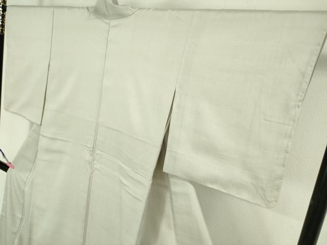 平和屋本店■極上 結城紬 色無地 白練色 逸品 未使用 DZAA6417kh5