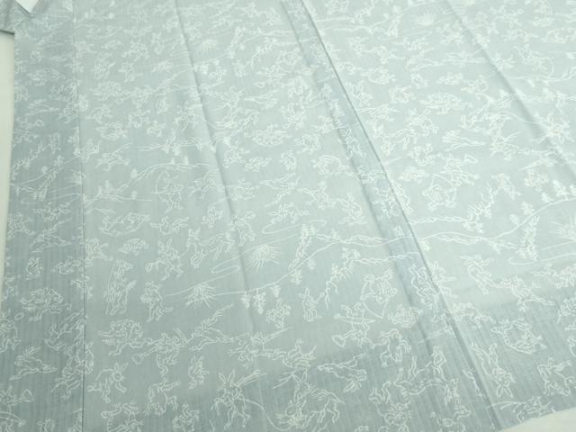 平和屋本店■夏物 長襦袢 鳥獣戯画 洗える着物 DZAA6485kh5
