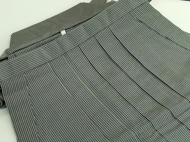 平和屋本店●極上 男性 馬乗り袴 縞 逸品 DZAA6490kh5