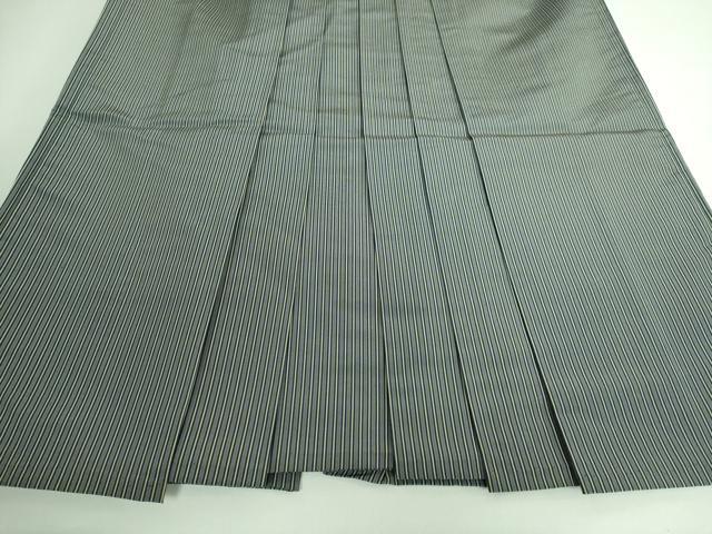平和屋本店●極上 男性 馬乗り袴 縞 逸品 DZAA6490kh5