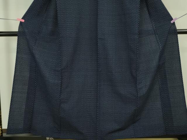 平和屋本店■希少 山藍 山村省二 久留米絣 単衣 綿 本藍 草木染 リーフレット・たとう紙付き 逸品 未使用 DZAA6557kh5