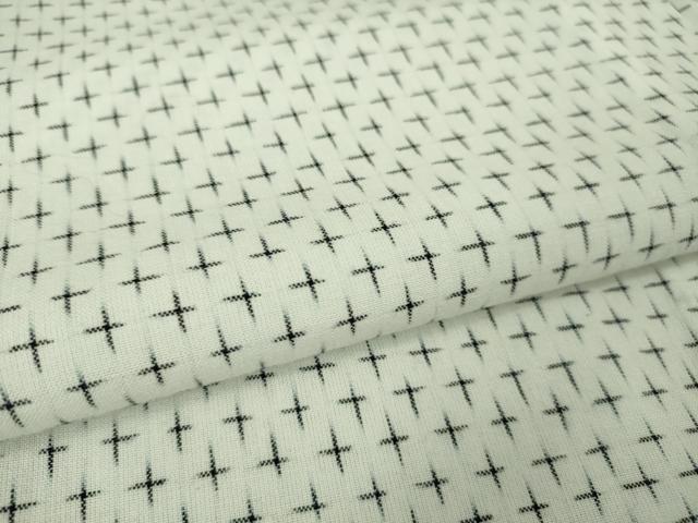 平和屋本店■希少 山藍 山村省二 久留米絣 単衣 綿 白絣 たとう紙付き 逸品 DZAA6558kh5