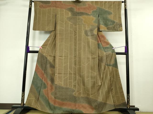 平和屋本店●極上 中国三大刺繍 スワトウ刺繍 汕頭刺繍 訪問着 紬地 道長文 逸品 DZAA6569kh5