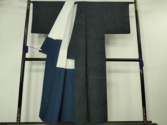 平和屋本店●極上 本場結城紬 重要無形文化財 80亀甲 証紙付き 逸品 DZAA6570kh5