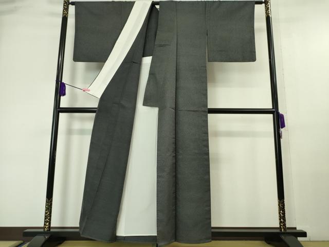 平和屋本店▽極上 京都・西陣 織元ブランド 秦流舎 お召 単衣 羊羹色地 逸品 DZAA6573kh5
