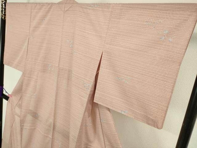 平和屋本店■極上 夏物 洗える最高級着物 <英>はなぶさ謹製 小紋 変わり絽 草花文 たとう紙付き 逸品 DZAA6580kh5