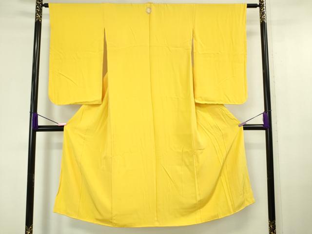 平和屋本店■極上 七五三 女の子 7歳 祝着 色無地 菜の花色 逸品 DZAA6586kh5