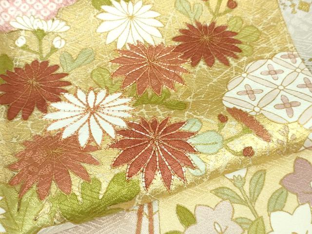 平和屋本店■極上 皇室献上作家 藤井寛 色留袖 駒刺繍 彩の宴 幔幕花文 桜色地 金彩 反端付き 逸品 未使用 DZAA6592kh5
