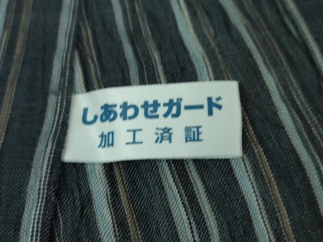 平和屋本店■極上 男性 夏物 本場小千谷ちぢみ 縞 麻 反端付き 逸品 DZAA6621kh5