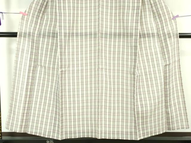 平和屋本店*極上 夏物 本場小千谷ちぢみ 格子 麻 逸品 DZAA6625kh5