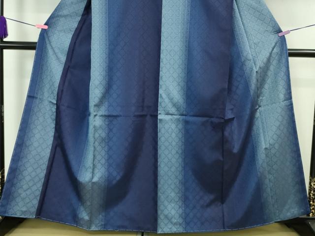 平和屋本店■極上 藍造り国選定無形文化財 藍師・佐藤昭人 紬 花織 天然阿波藍 証紙付き 逸品 未使用 DZAA6634kh5