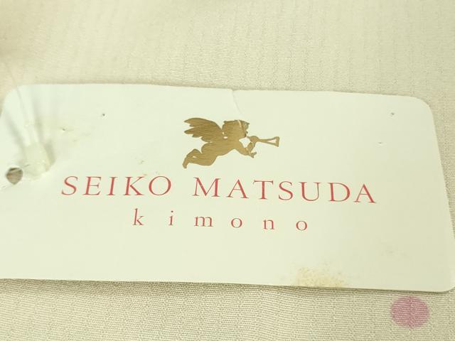 平和屋本店●極上 松田聖子 SEIKOMATSUDA 訪問着 刺繍 草花 丸文 象牙色地 タグ付き 逸品 未使用 DZAA6641kh5