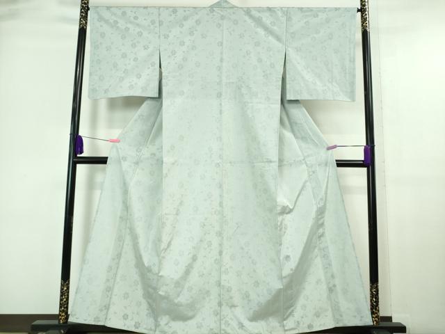 平和屋本店■極上 夏物 色無地 もじり織 花唐草紋紗 藍白色 やまと誂製 逸品 DZAA6645kh5