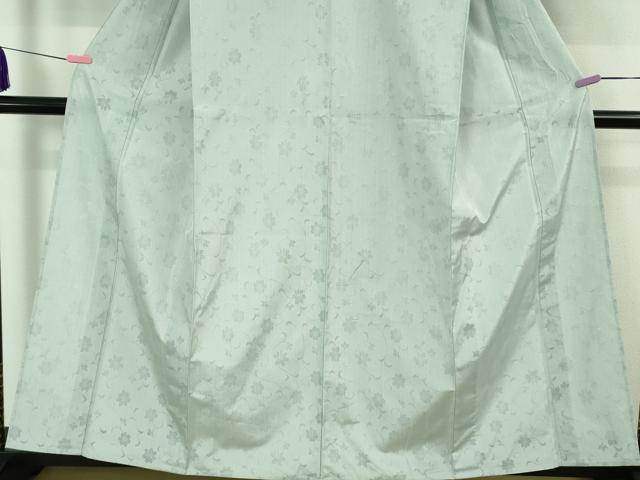 平和屋本店■極上 夏物 色無地 もじり織 花唐草紋紗 藍白色 やまと誂製 逸品 DZAA6645kh5