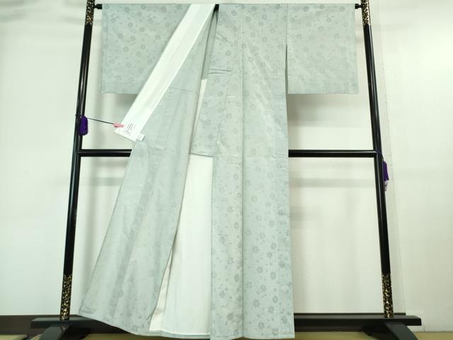 平和屋本店■極上 夏物 色無地 もじり織 花唐草紋紗 藍白色 やまと誂製 逸品 DZAA6645kh5