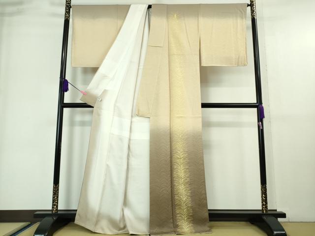 平和屋本店■極上 皇室献上作家 北出与三郎 訪問着 大王松 暈し染め 金彩 逸品 未使用 DZAA6656kh5