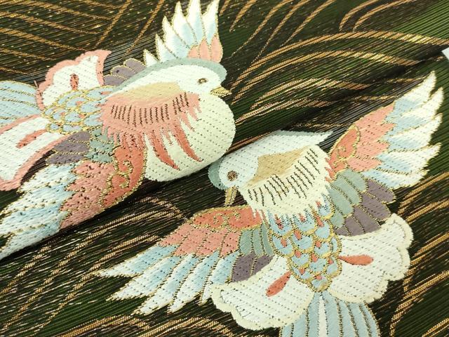 平和屋着物*極上 夏物 六通柄袋帯 唐織 鴛鴦 金糸 逸品 DZAA6727kh5