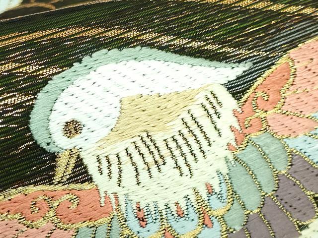 平和屋着物*極上 夏物 六通柄袋帯 唐織 鴛鴦 金糸 逸品 DZAA6727kh5