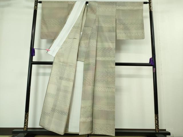 平和屋着物▽極上 京の名門・菱屋六右ェ門 お召 単衣 柄二十撰 反端付き 逸品 未使用 DZAA6819kh5