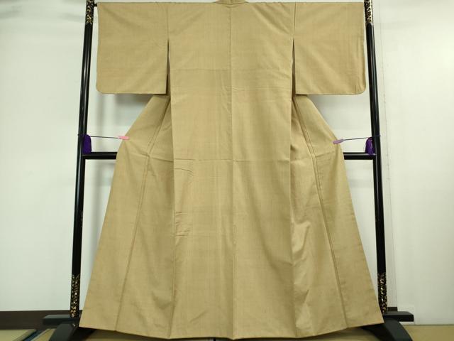 平和屋着物●極上 結城紬 色無地 枯野色 逸品 DZAA6829kh5