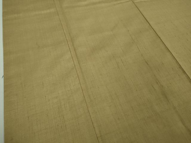平和屋着物●極上 結城紬 色無地 枯野色 逸品 DZAA6829kh5