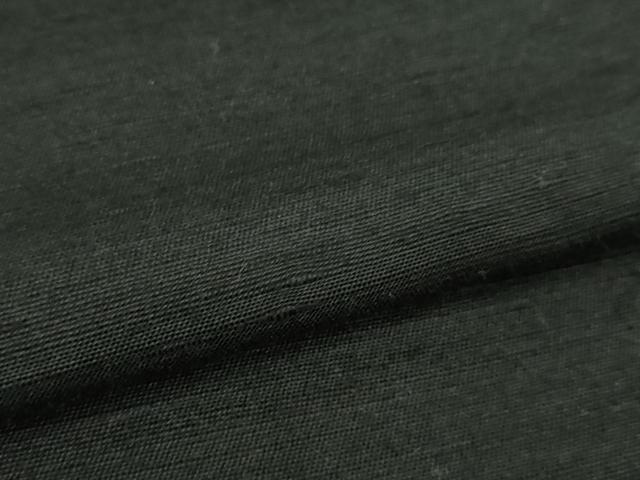 平和屋着物■極上 結城紬 色無地 黒地 逸品 DZAA6836kh5