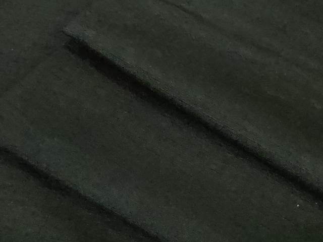 平和屋着物■極上 結城紬 色無地 黒地 逸品 DZAA6836kh5