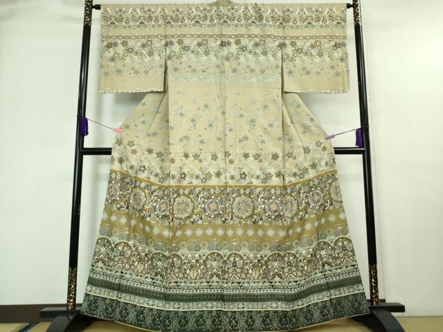 平和屋着物○訪問着 絞り 中国三大刺繍 汕頭刺繍 スワトウ刺繍 舞花