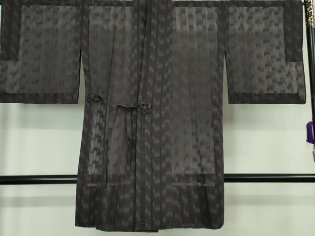 平和屋着物▽極上 道中着 スリーシーズン 春夏秋 塵除け ロング丈 紗 間道 逸品 DZAA6871kh5