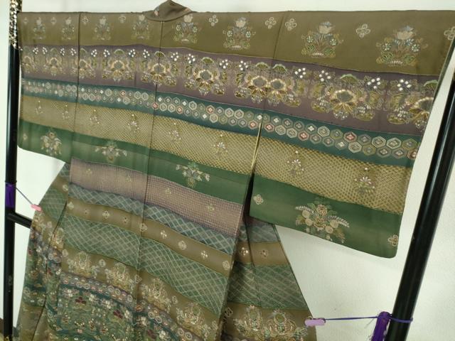 平和屋本店■極上 中国三大刺繍 スワトウ刺繍 汕頭刺繍 総刺繍 訪問着 洋花文 暈し染め 金糸 逸品 DZAA6913kh5
