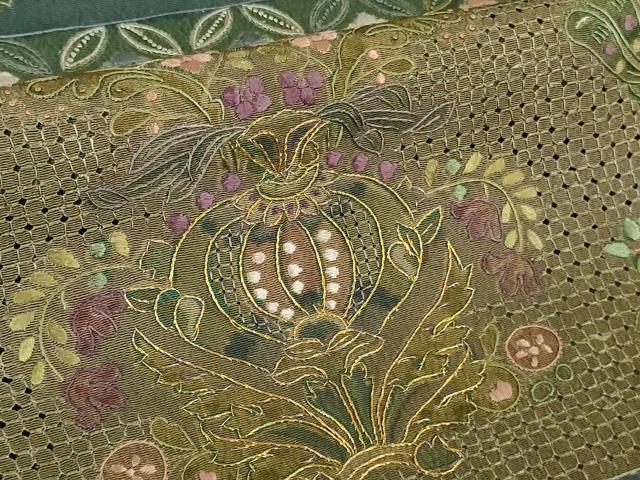 平和屋本店■極上 中国三大刺繍 スワトウ刺繍 汕頭刺繍 総刺繍 訪問着 洋花文 暈し染め 金糸 逸品 DZAA6913kh5