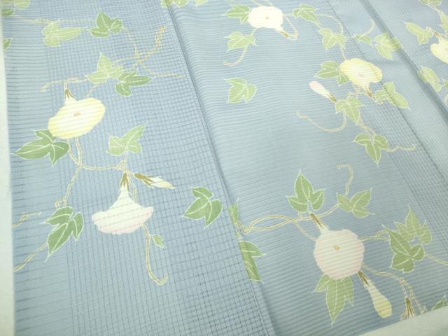 平和屋着物*極上 夏物 小紋 朝顔 逸品 DZAA6916kh5