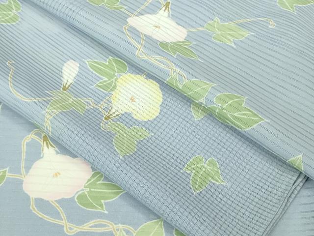 平和屋着物*極上 夏物 小紋 朝顔 逸品 DZAA6916kh5