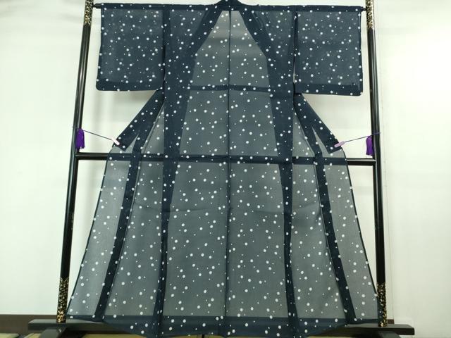 平和屋着物■極上 夏物 江戸小紋 浴衣兼用 絹紅梅 丸文 反端付き 逸品 DZAA6929kh5