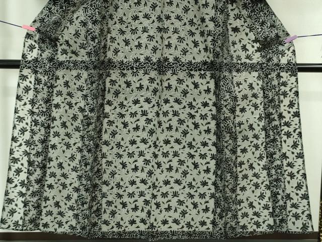 平和屋着物*極上 夏物 小紋 レース 花間道 黒地 逸品 DZAA6930kh5