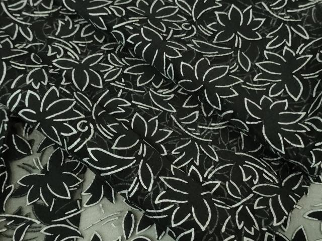 平和屋着物*極上 夏物 小紋 レース 花間道 黒地 逸品 DZAA6930kh5