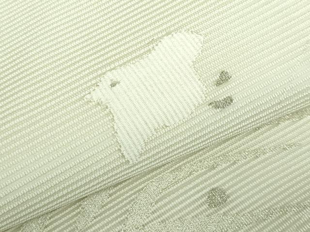 平和屋着物■極上 夏物 九寸名古屋帯 立波に千鳥 蒸栗色地 銀糸 逸品 DZAA6960kh5
