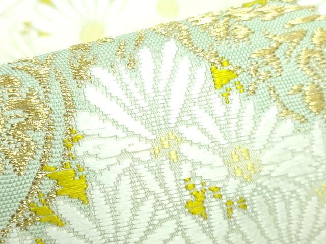 平和屋着物●極上 山口美術織物 皇室 伊勢神宮御用 西陣織 六通柄袋帯 唐織 格天本春菊文 金糸 逸品 DZAA6975kh5