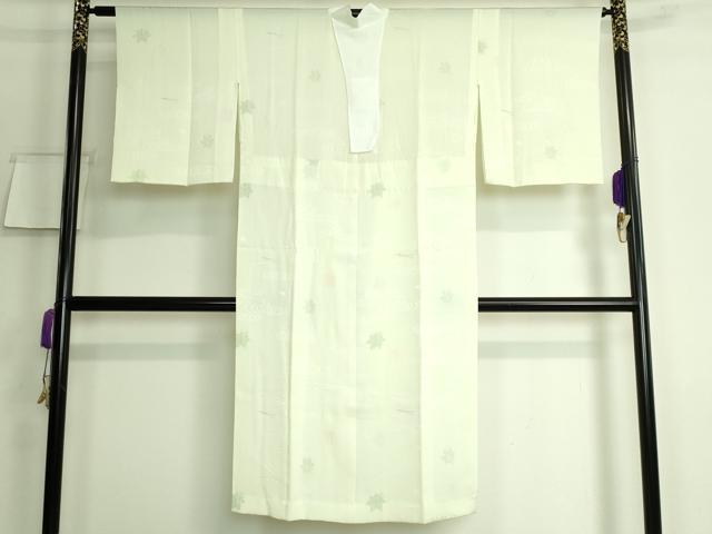 平和屋本店■上質な長襦袢 単衣 吹き寄せ花文 逸品 DZAA6979kh5