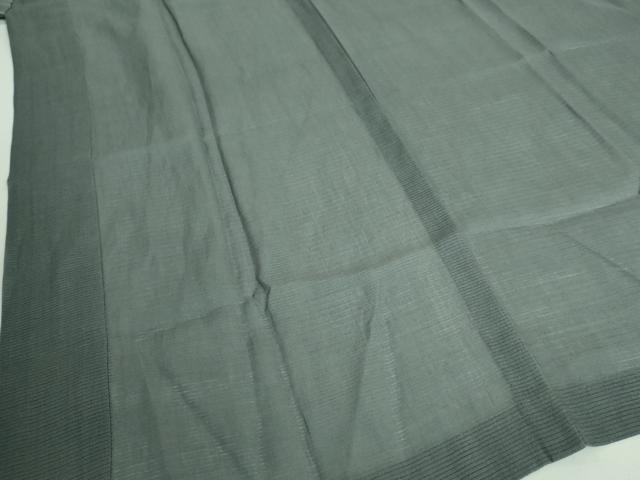 平和屋本店■希少 本場小千谷本麻襦袢 麻絽 染の近江謹製 豆がら茶色地 杉山織物 証紙付き 逸品 DZAA6984kh5