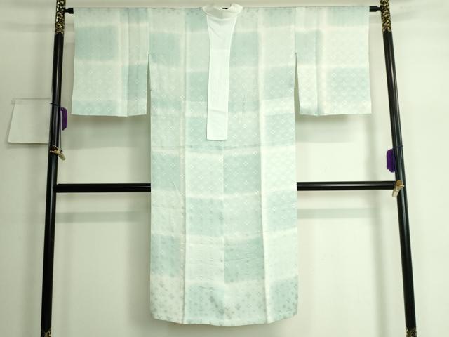平和屋本店■上質な長襦袢 単衣 市松紋紗 逸品 DZAA6986kh5
