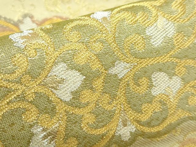 平和屋着物●極上 西陣 川島織物 六通柄 本袋帯 花唐草 金銀糸 逸品 DZAA7028kh5